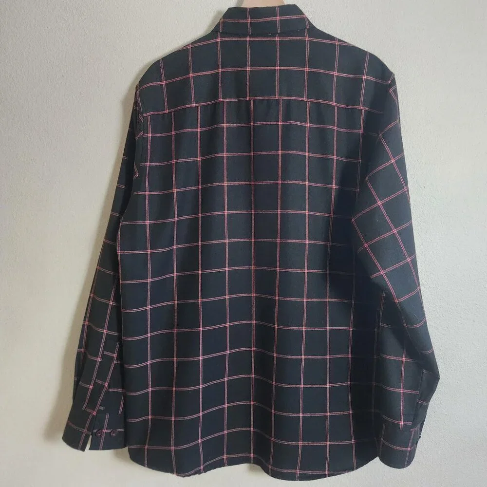 Dixxon Flannel Shirt Mens Extra Large Black Red The Gridlock Snap Front Plaid